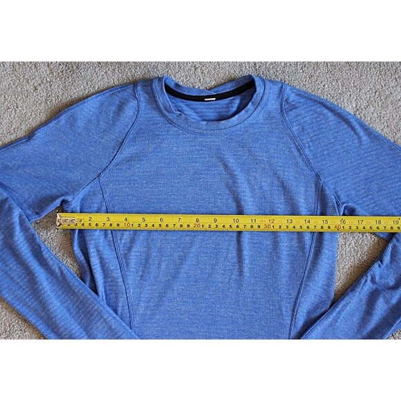 Lululemon - sz 6 - Runderful Long Sleeve Pullover - Blue Pique, Rulu Fabric - Picture 11 of 11